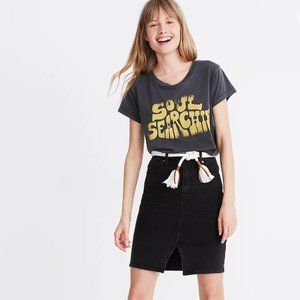 Madewell Stretch Denim Pegged Skirt in Lunar Wash - 25